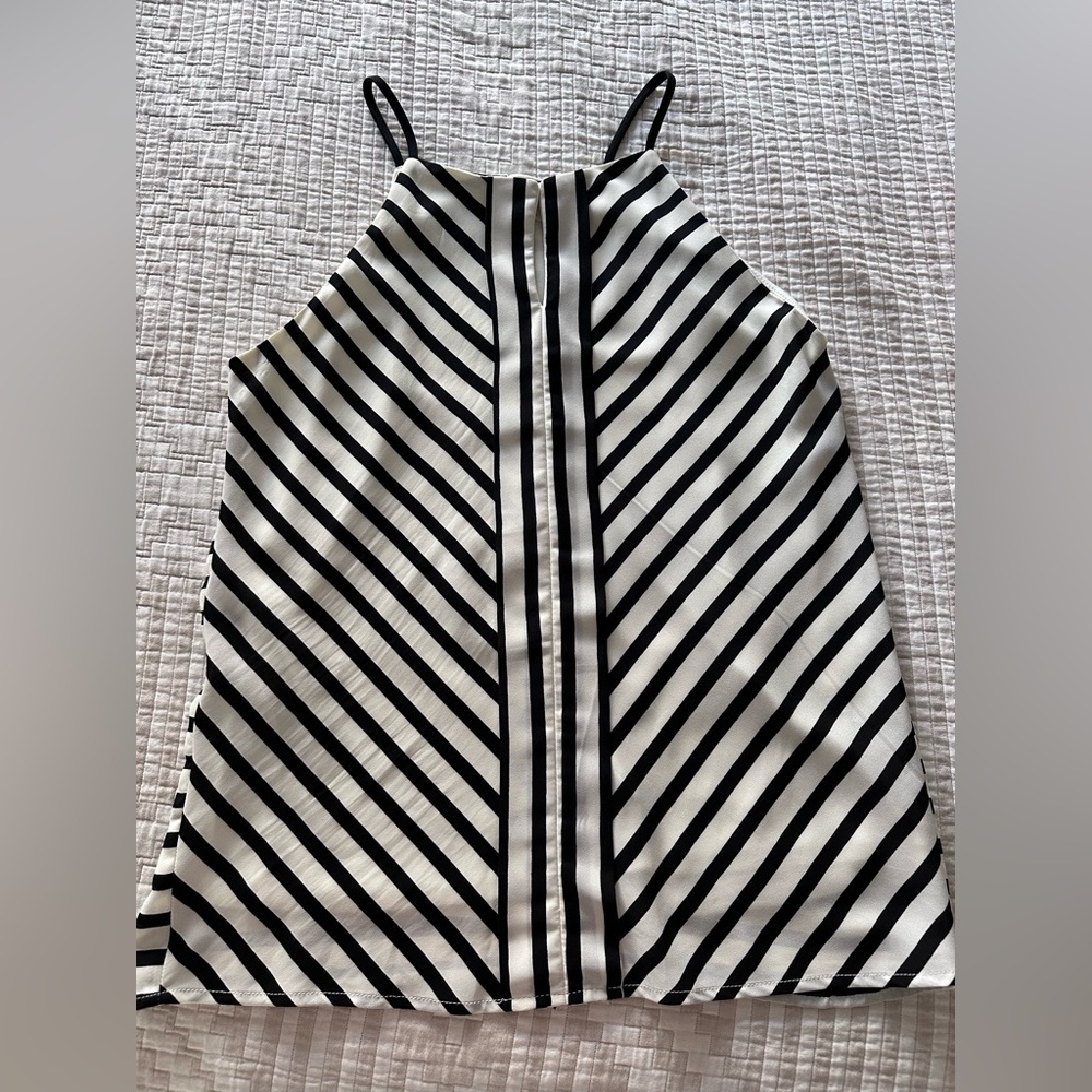 Black & white dress tank